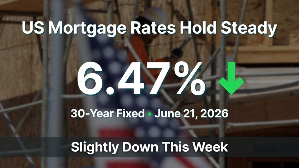 US Mortgage Rates Hold Steady in the Mid-6% Range as of June 21, 2026 US morgage rates